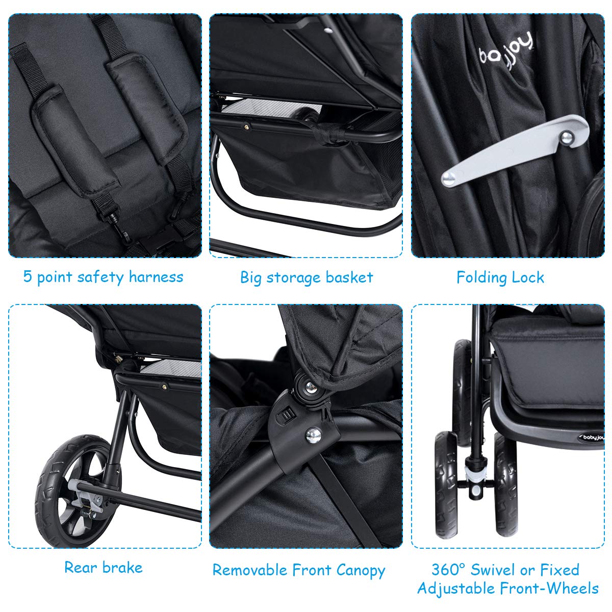 Baby joy stand and ride stroller outlet