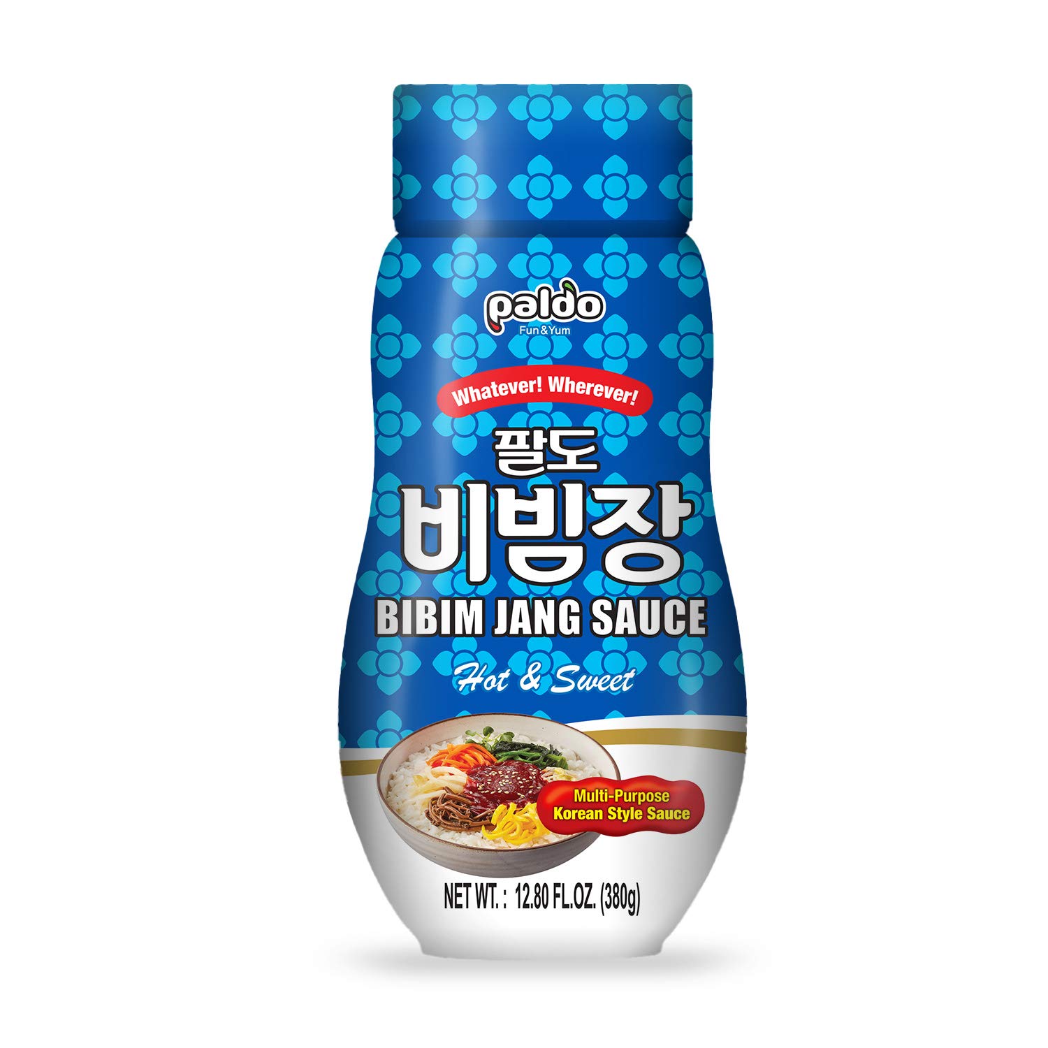 Paldo Fun & Yum Bibim Jang Sauce for Noodles Ramen Bibimbap Rice Meat & More Food, Sweet & Spicy Seasoning Sauce, Best Oriental Style Korean Sauce, 팔도 비빔장 12.80 fl oz