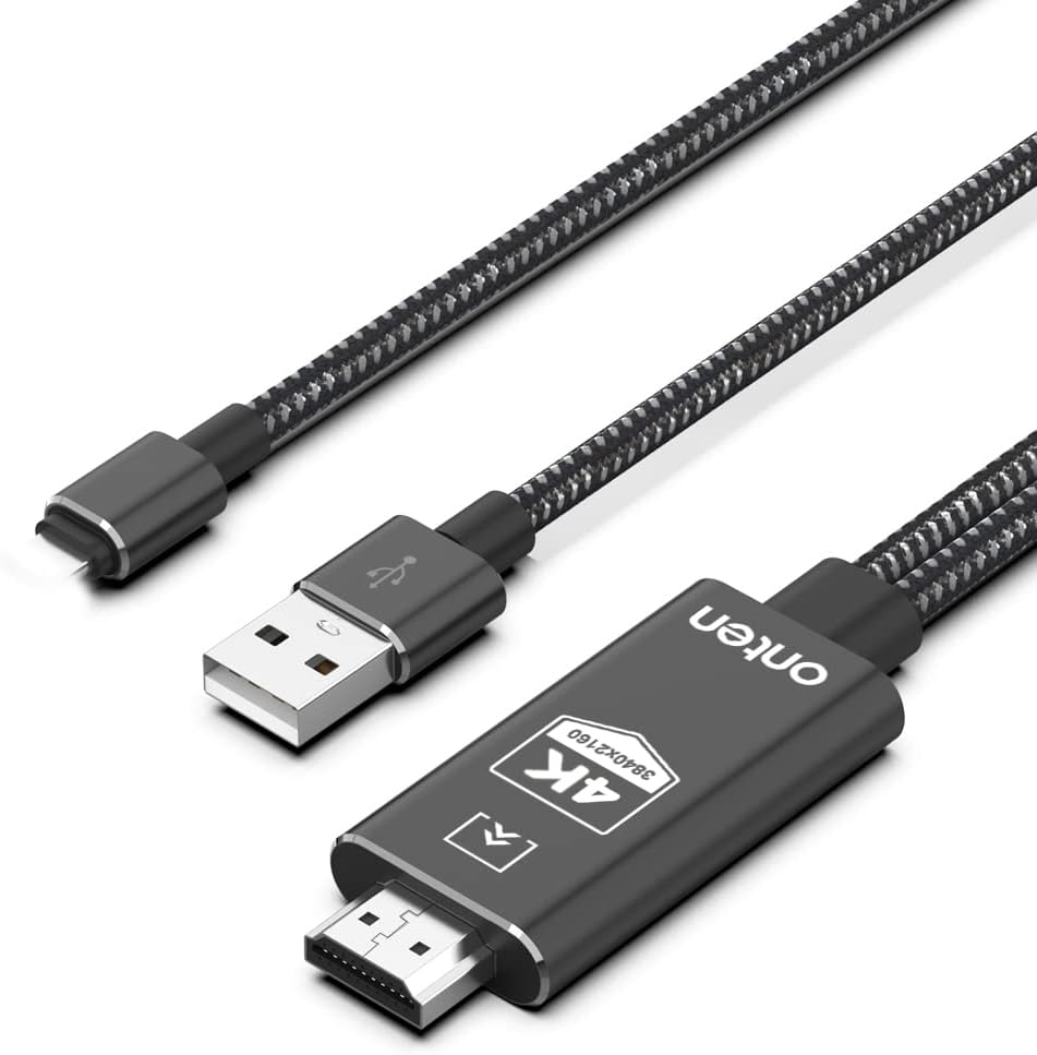 6FT HDMI Adapter Cable for Phone Pad Pro Air to 4K HDTV Projector Monitor