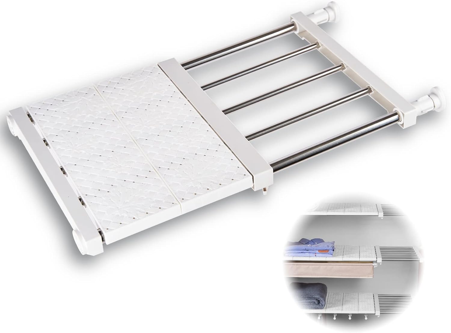 Adjustable Closet Tension Shelf Rod Expandable Liberia Ubuy