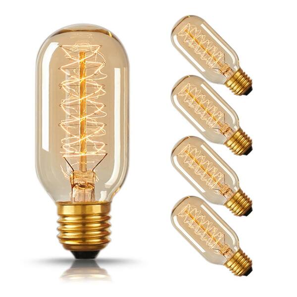 YANSUN 4-Watt (40-Watt Equivalent) S11/G35 E17 Base Edison Not Dimmable LED Light Bulb in Warm White 2700K (4-Pack)