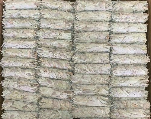 100 California White Sage Smudge Stick 4&#034