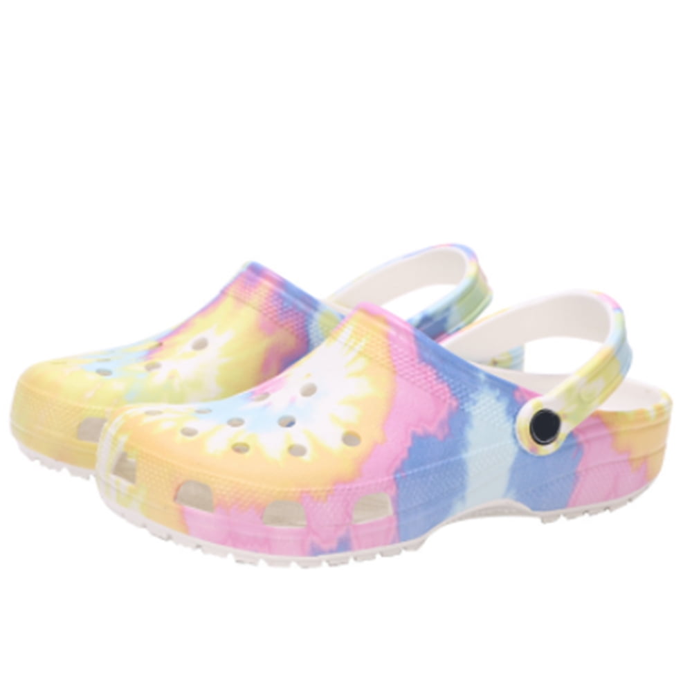 Pastel tie dye crocs womens store