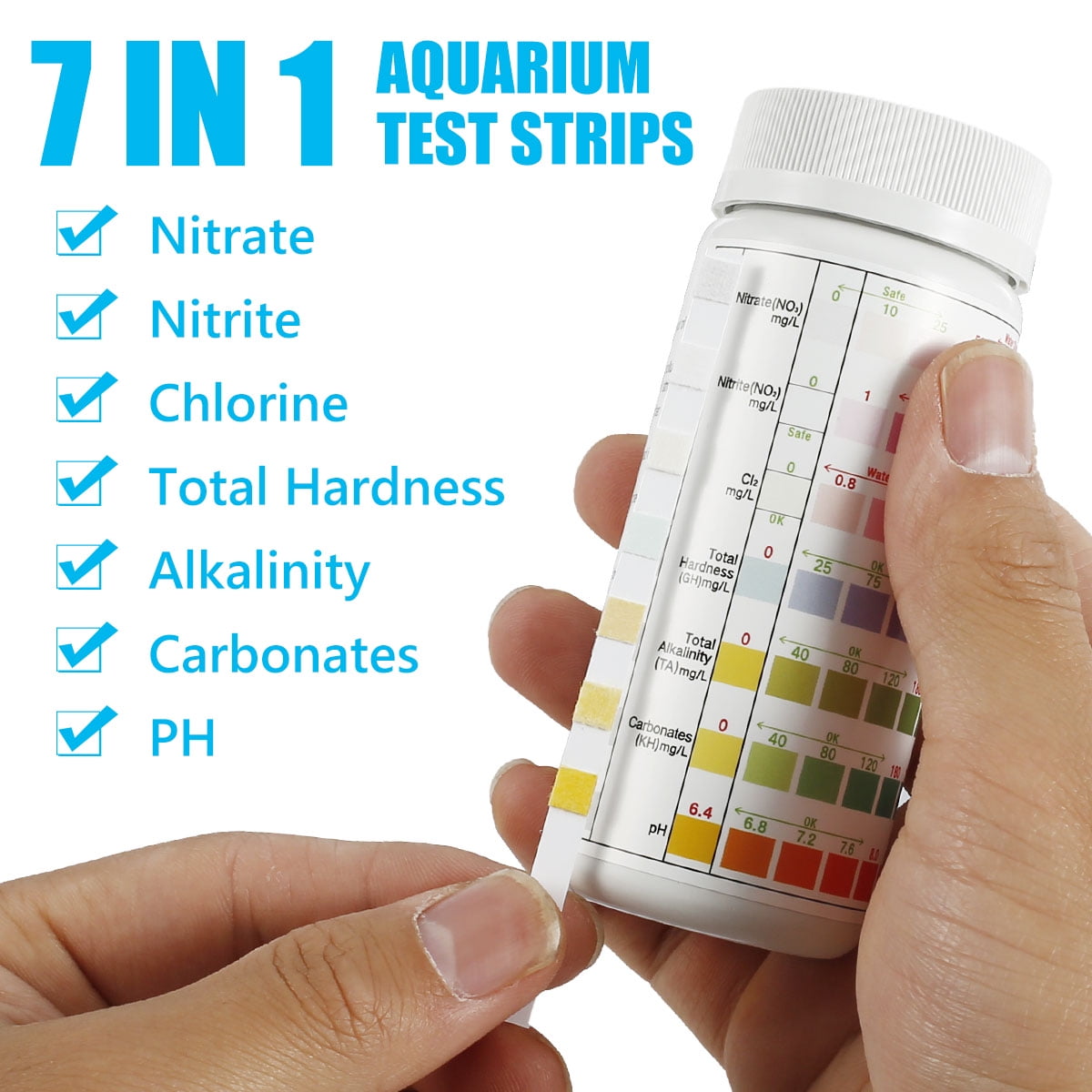 Aquarium Test Strips 100 Strips pH Alkalinity Nitrite Testing Kit for Freshwater and Saltwater Fish Tanks in Tunisia at TND 154 Rating 4