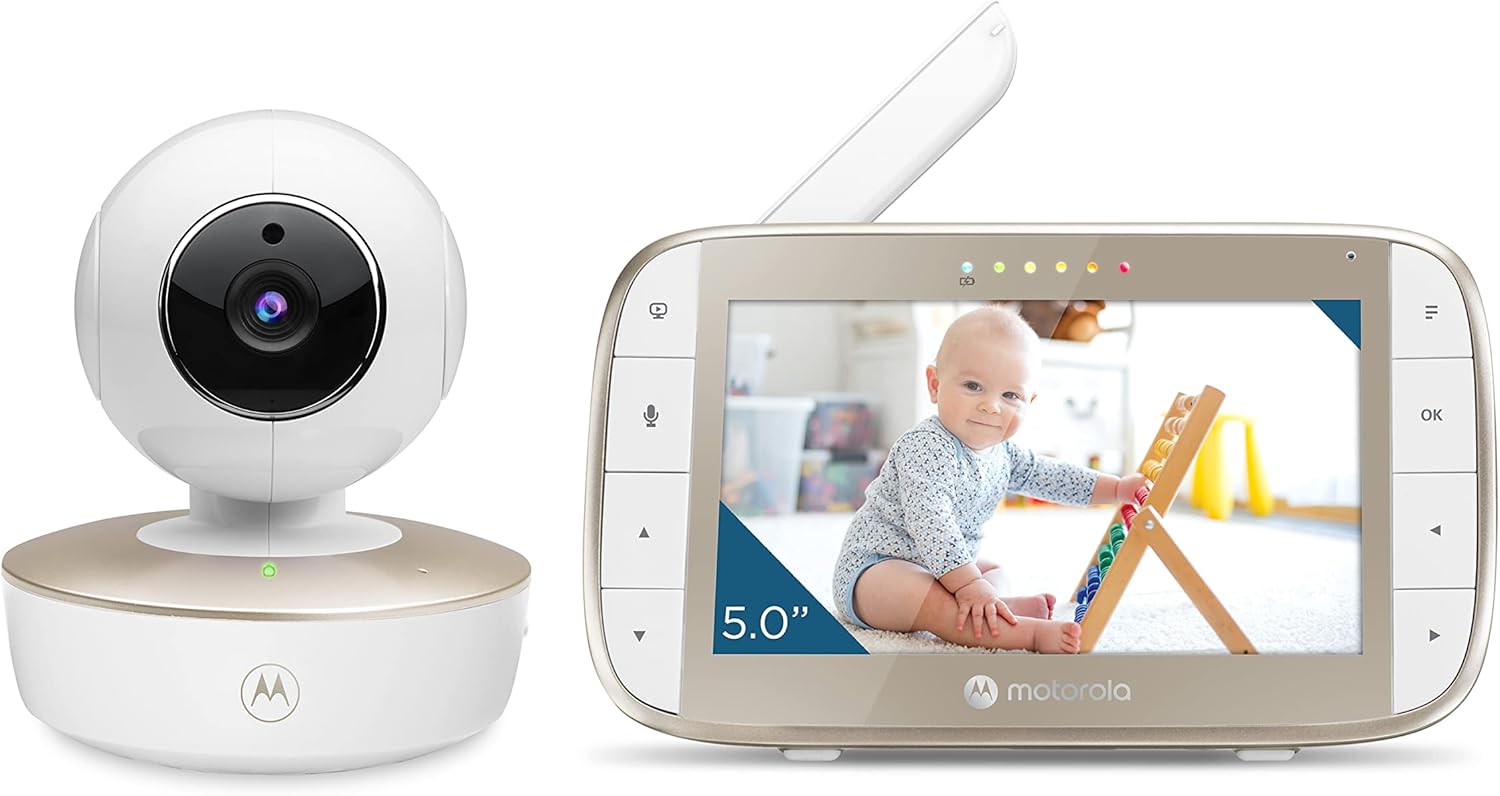 Motorola VM50G Baby Monitor Wireless Video 1000ft Range 2 Way Audio Remote PTZ Temperature Sensor Lullabies Night Vision