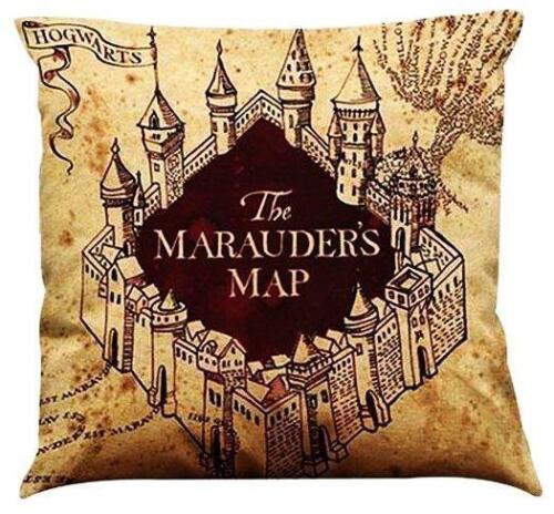 Harry Potter Cushion Throw Pillow Case Marauders Map Togo Ubuy