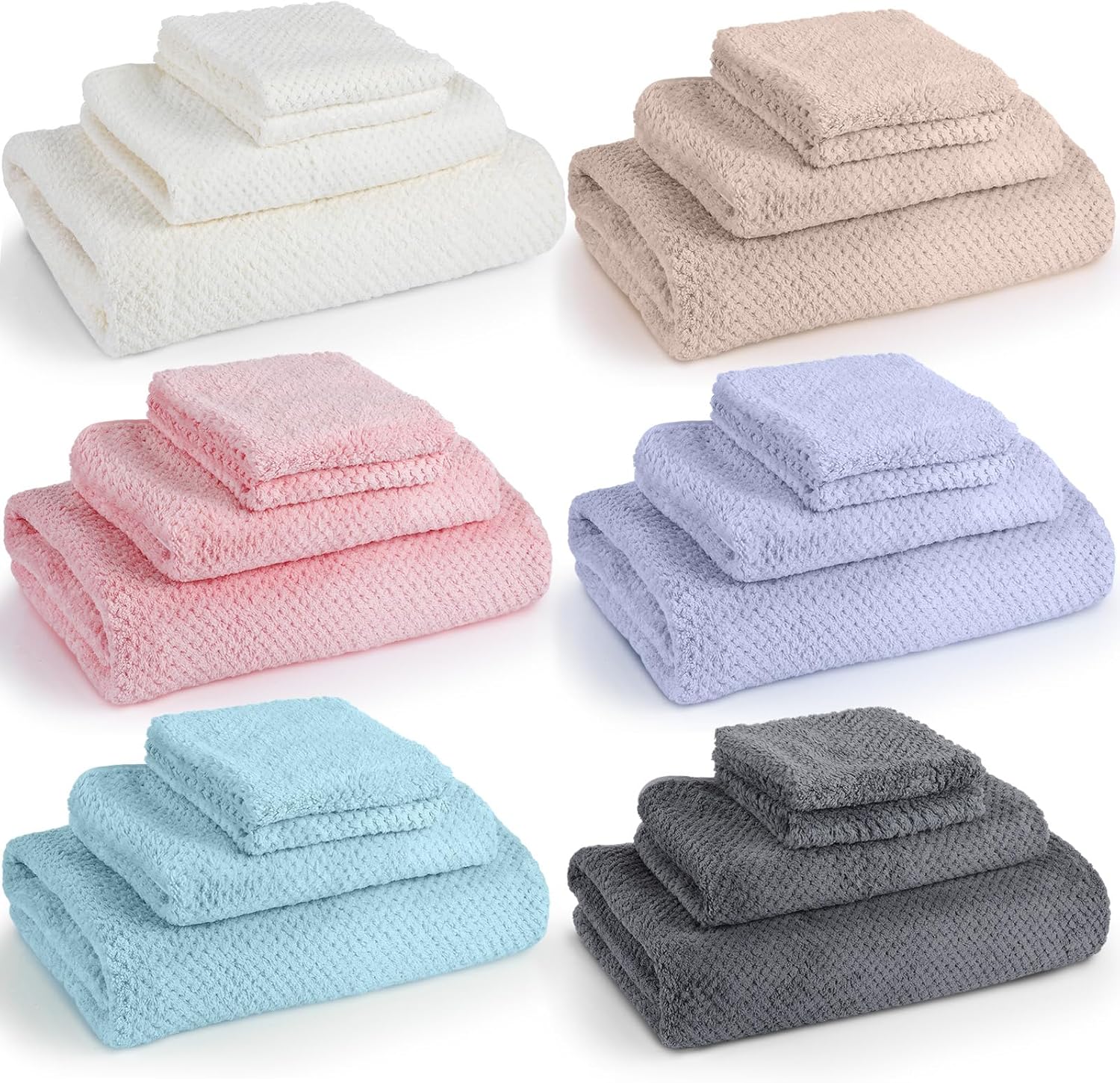 Peryiter 24 Pcs Bath Towels Sets Towels and Burundi Ubuy