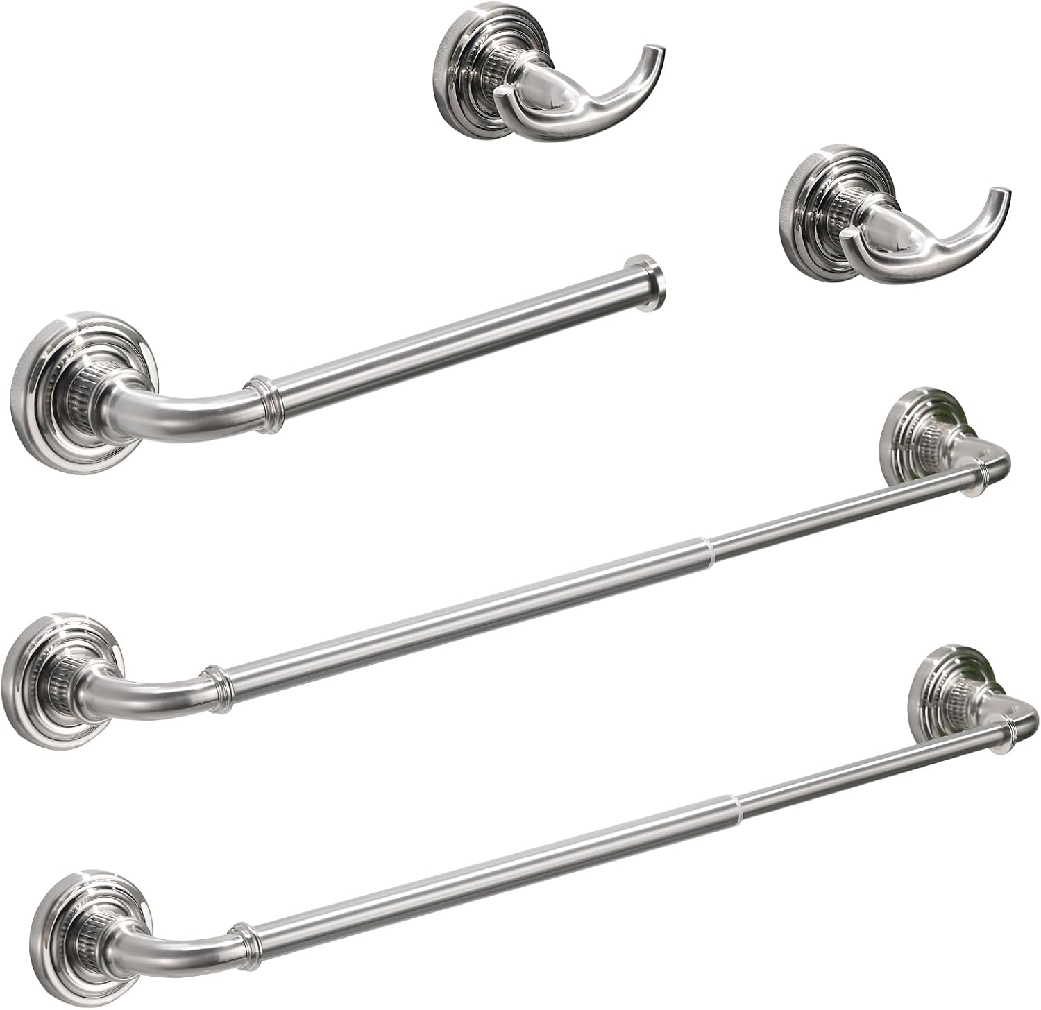 Bathroom Hardware Set Brushed Nickel 4 Pieces Qatar Ubuy
