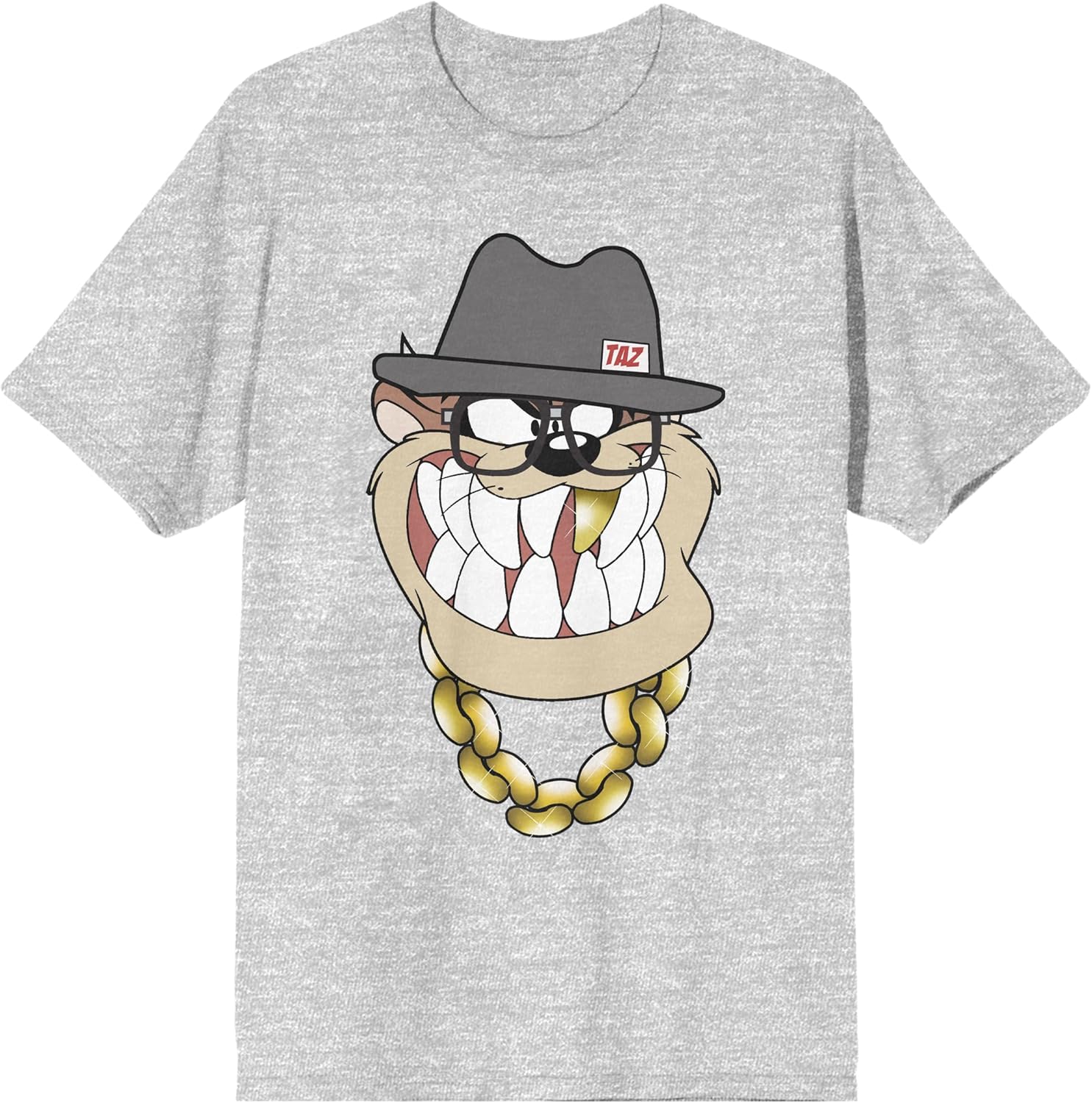 Looney Tunes Taz Gold Tooth and Bling Men\'s Athletic Heather T-Shirt