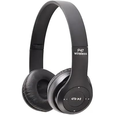 On-Ear Headphones with Microphone - Foldable Super Stereo Bass, Hybrid Active Noise Cancelling Headphones with Transparent Modes,65H Playtime Wireless Bluetooth with Mic, Deep Bass