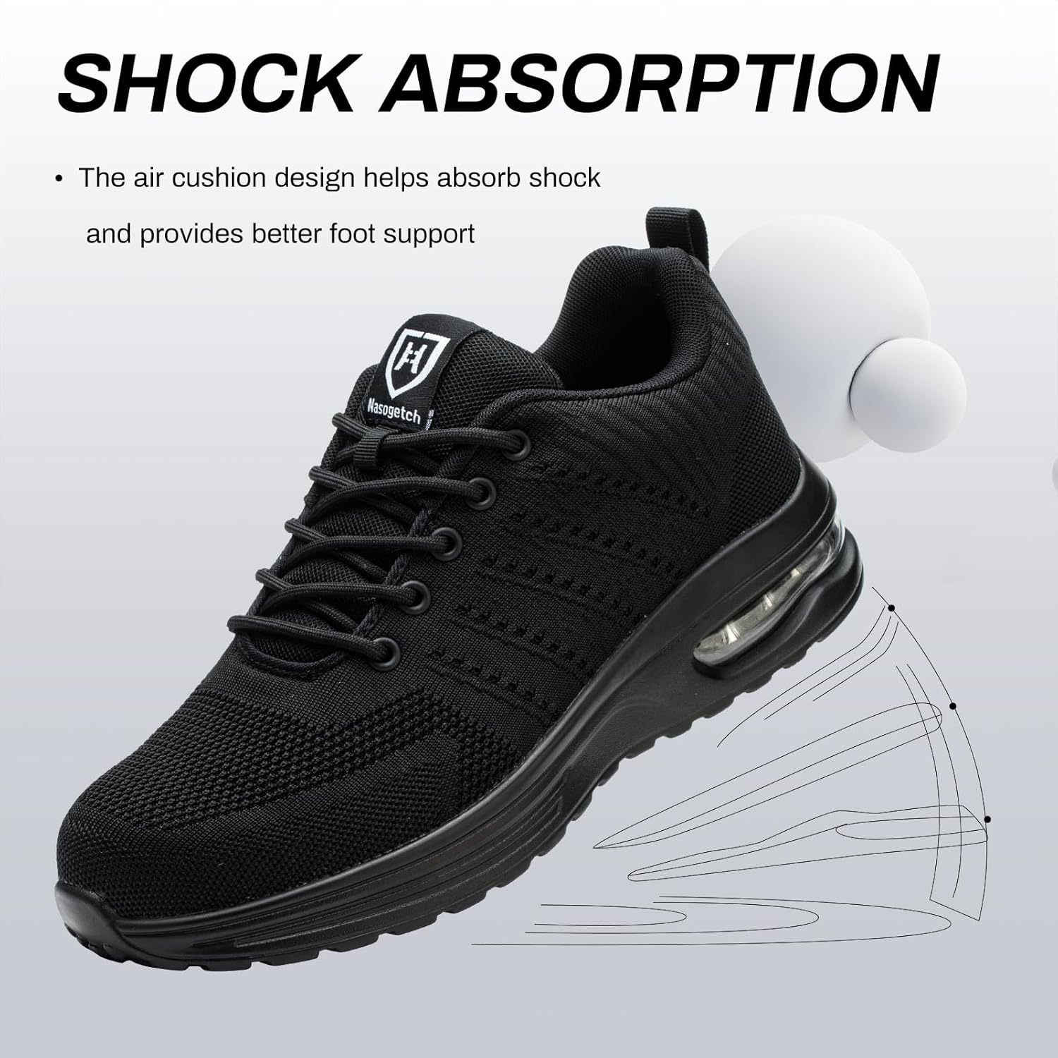Lightweight Safety Shoes Men Women Steel Toe Cap Trainers Work Shoes Breathable Non Slip Industrial Work Boots in Ecuador at USD 55 Rating 5
