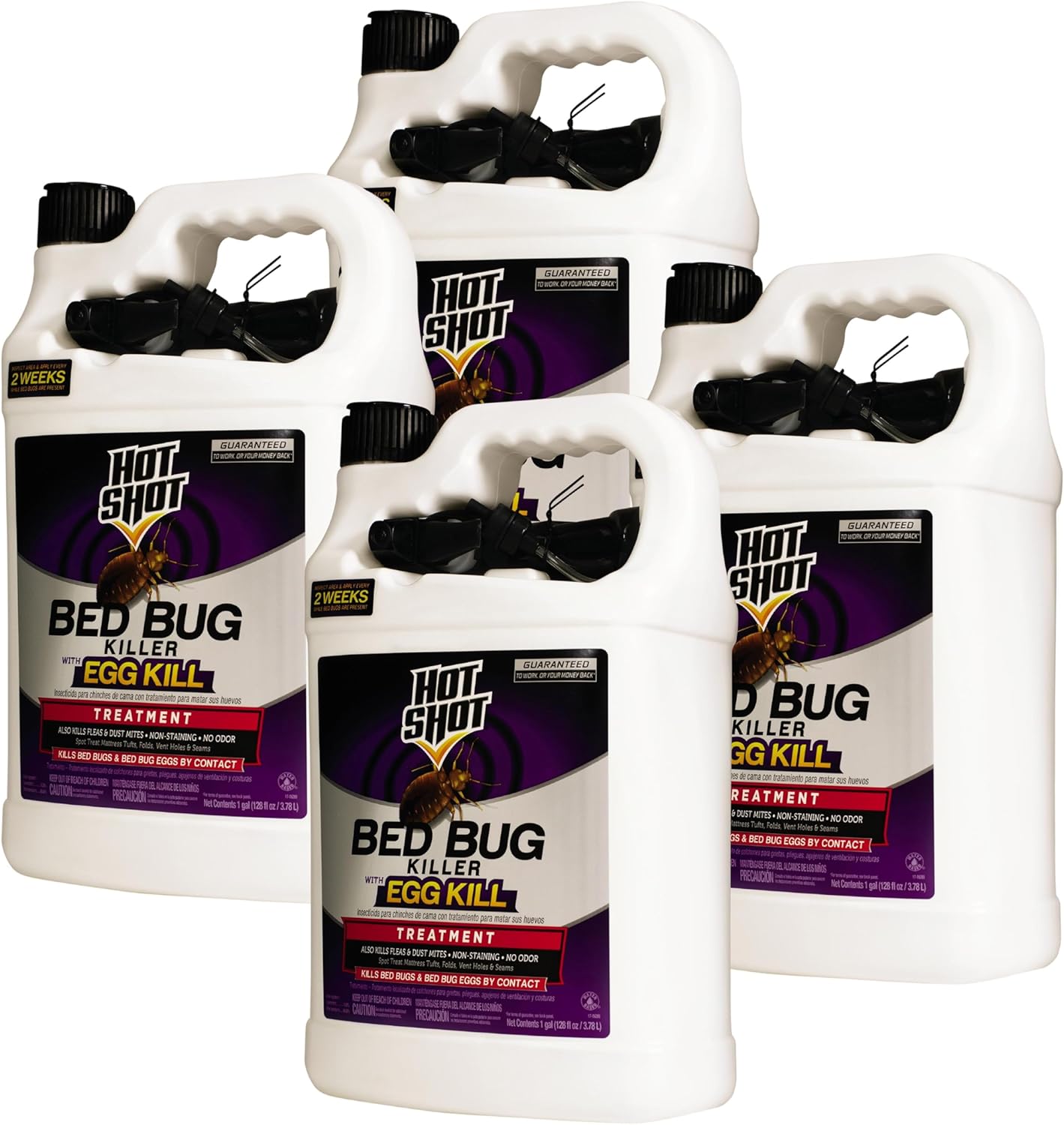Hot Shot Bed Bug Killer With Egg Kill Ready-to-Use, 1 gallon, 4 Pack