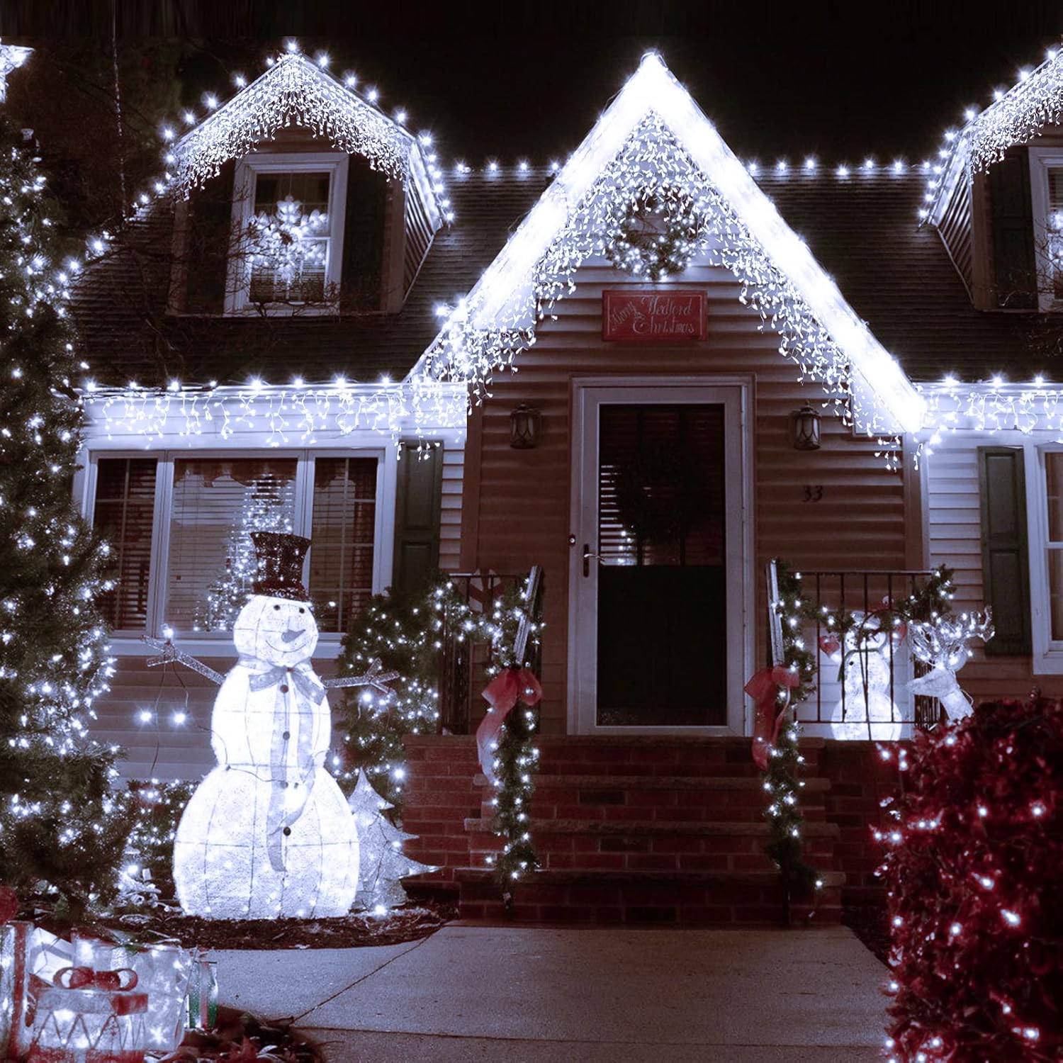 Christmas icicle outdoor lights discount