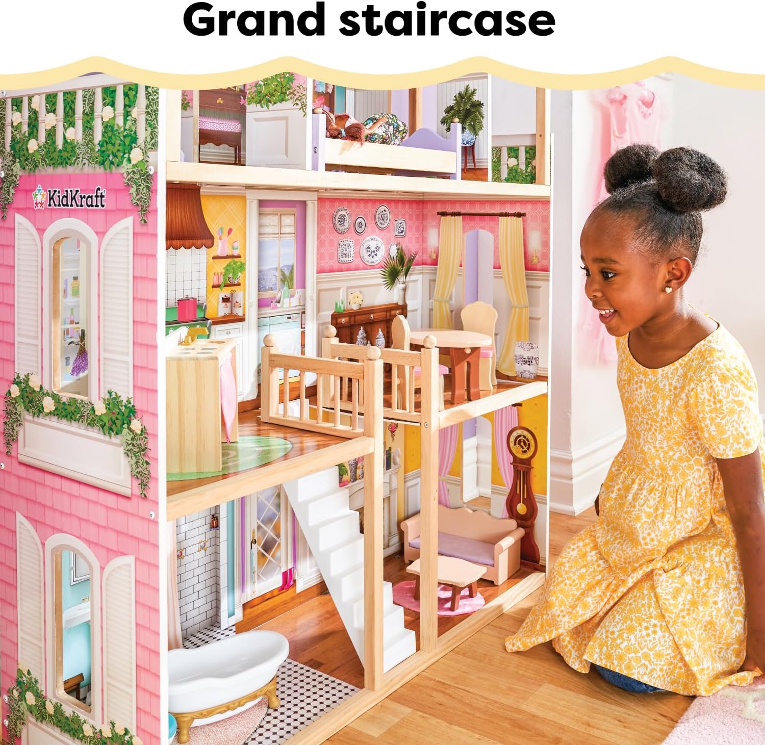 KidKraft Charlotte Wooden Dollhouse with Accessories Saudi Arabia Ubuy