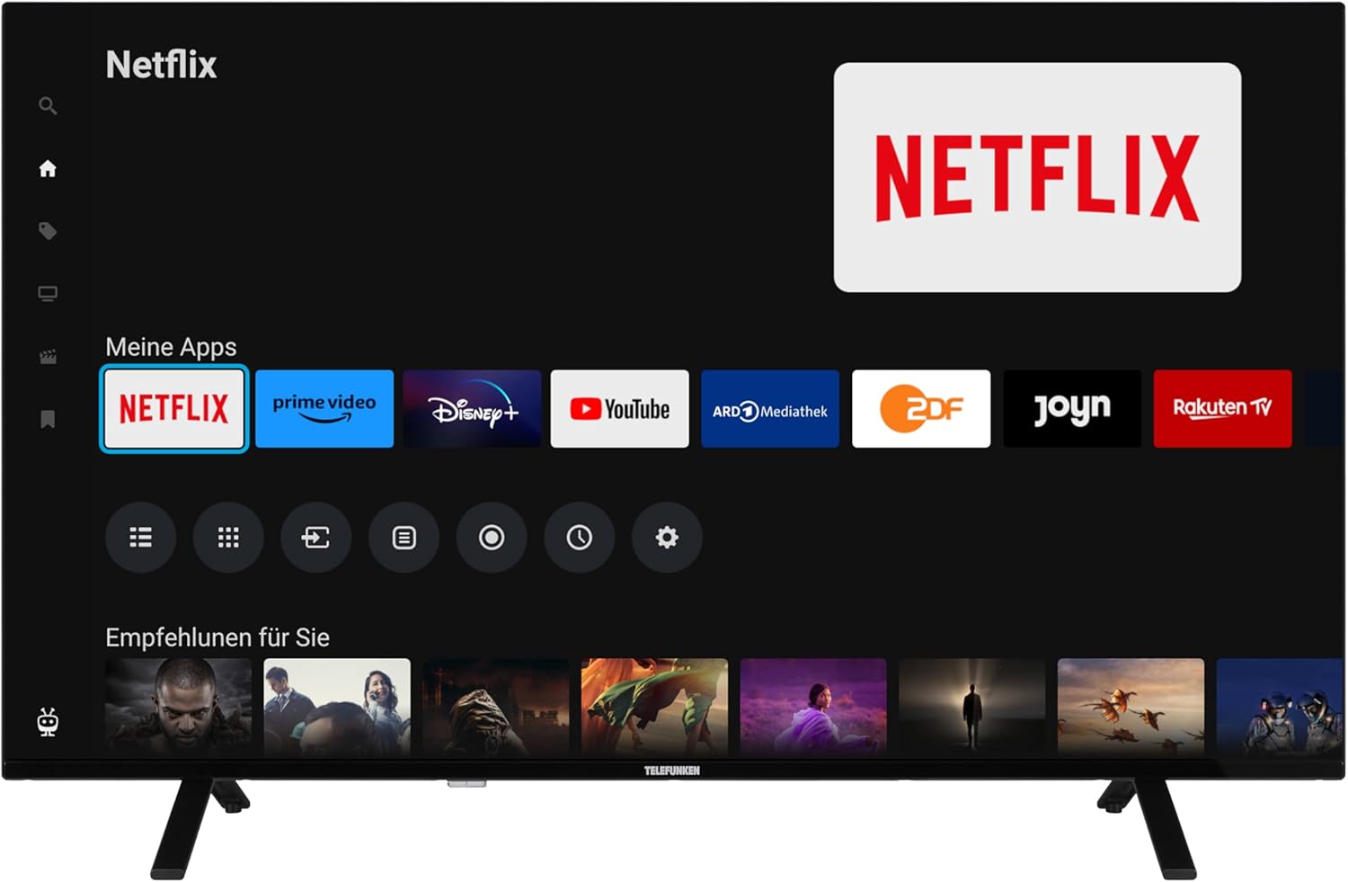 Telefunken TiVo TV 32 Inch Smart TV Powered (Full HD HDR Triple Tuner 6 Months HD+ Included) XF32TO750S [Energy Class E