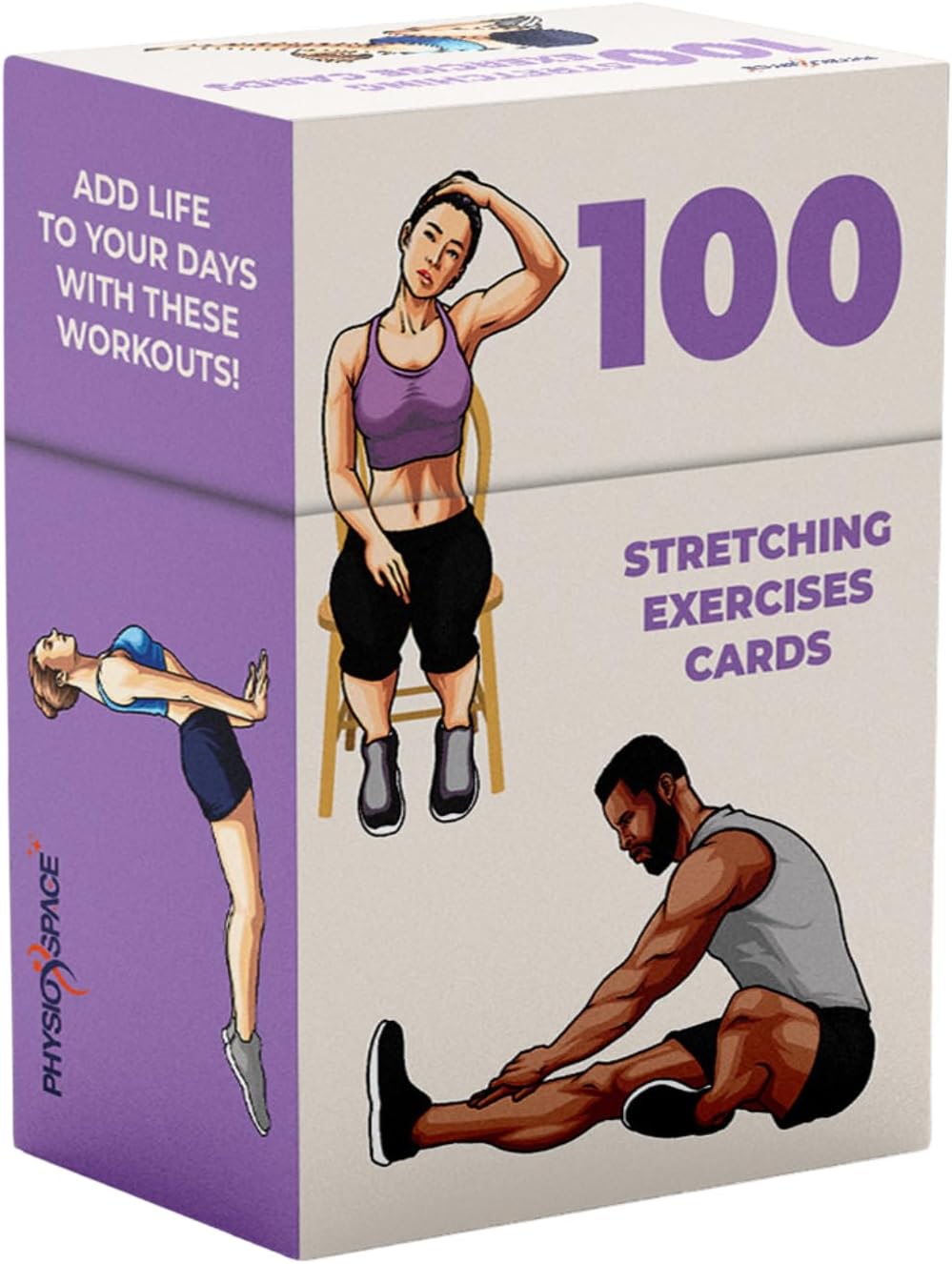 Unlock Pain Relief: 100 Stretching Exercise Flash Cards for Yoga, Pilates, Physical Therapy & Functional Movement – Ultimate Flexibility Tool Replacing Stretch Bands – Workout Cards Deck