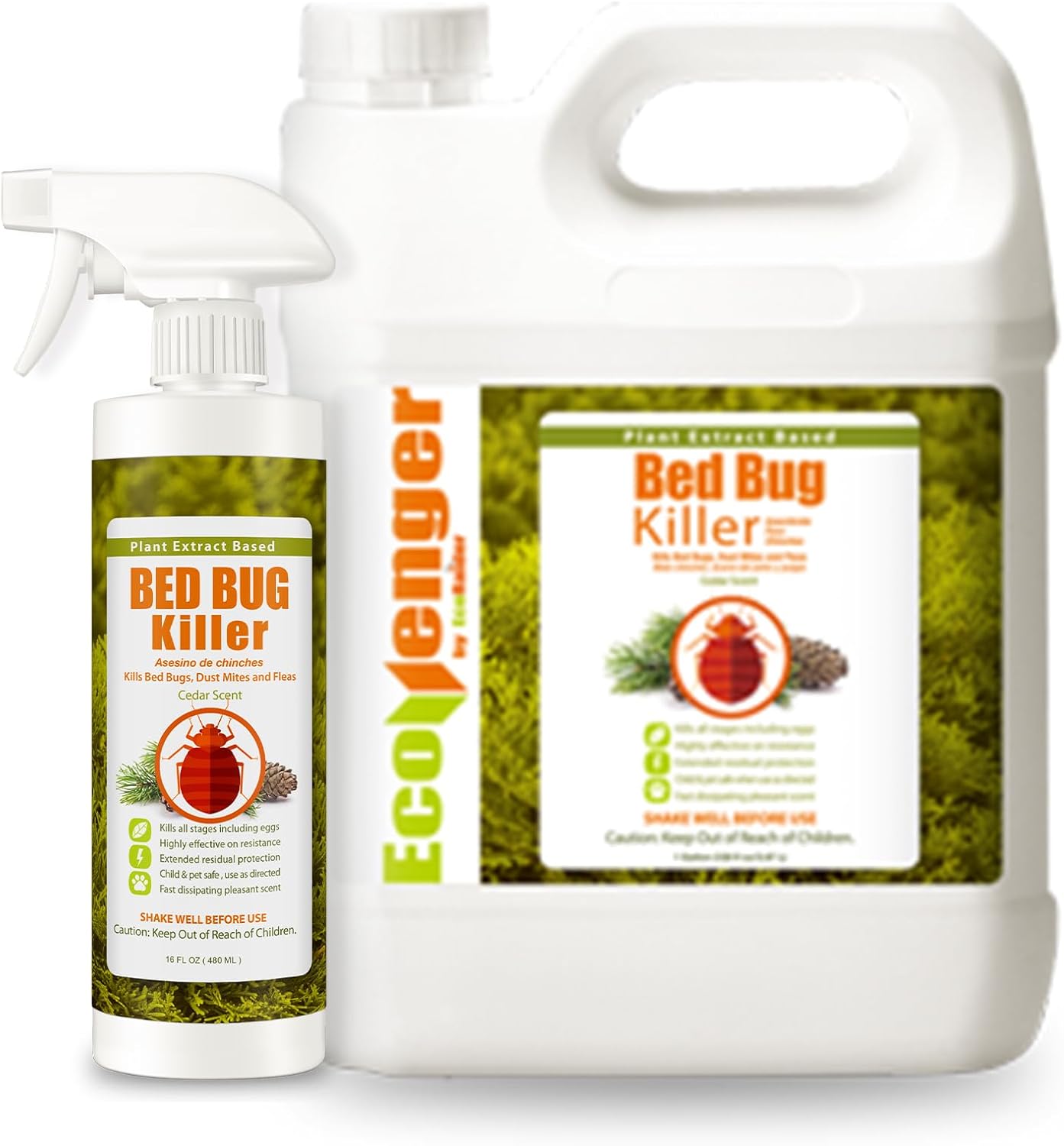 Comprehensive Bed Bug Eradication Kit- Bed Bug Killer 16 OZ &amp; 128 OZ Refill